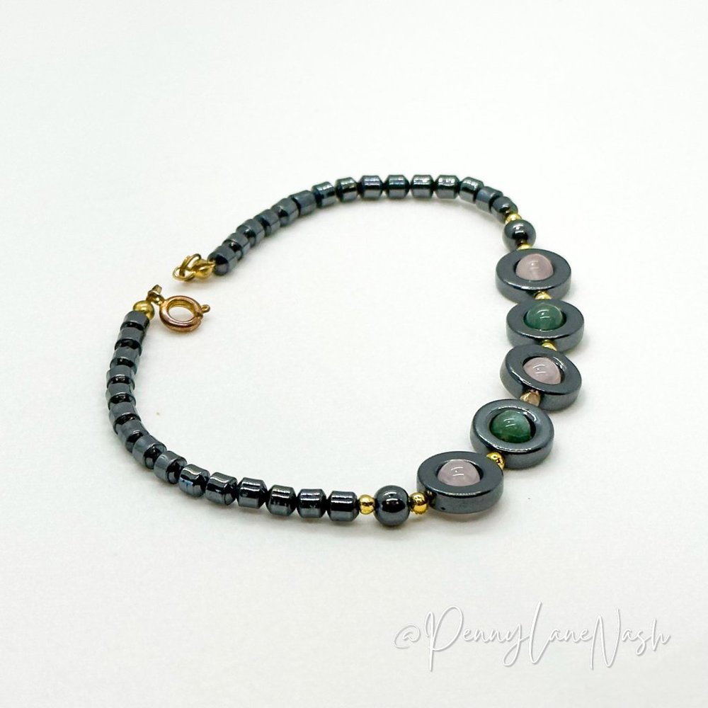 Vintage Mini Beads with 5 Halo Beads Bracelet - Picture 2 of 4